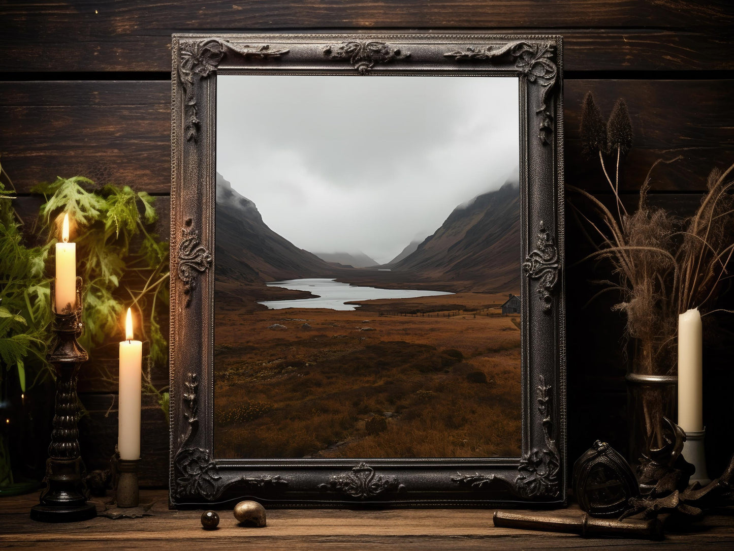 Scottish Highlands Art Print Set: Moody Fall Landscape (Digital Download)