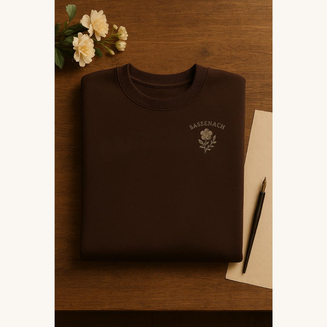 Embroidered Sassenach Sweatshirt | Outlander-Inspired Cozy Crewneck | Embroidered Outlander Jumper
