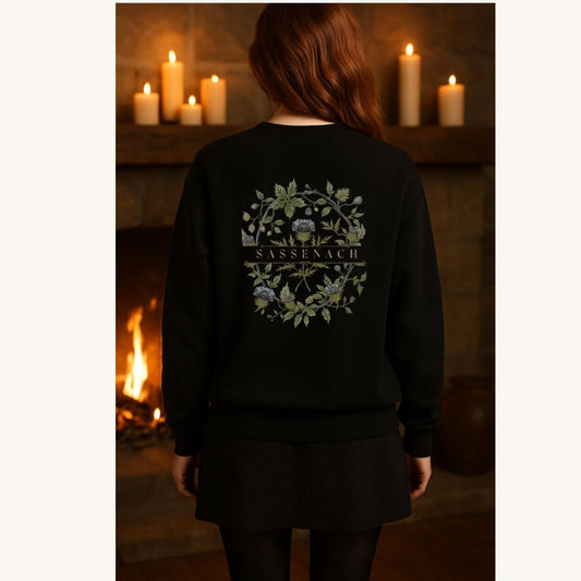 Outlander Sweatshirt | Sassenach Crewneck, Outlander Inspired | hand-painted flowers