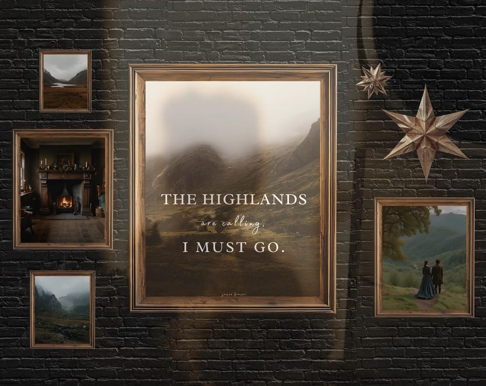 Outlander Inspired Art Print Set: Digital Download Artwork