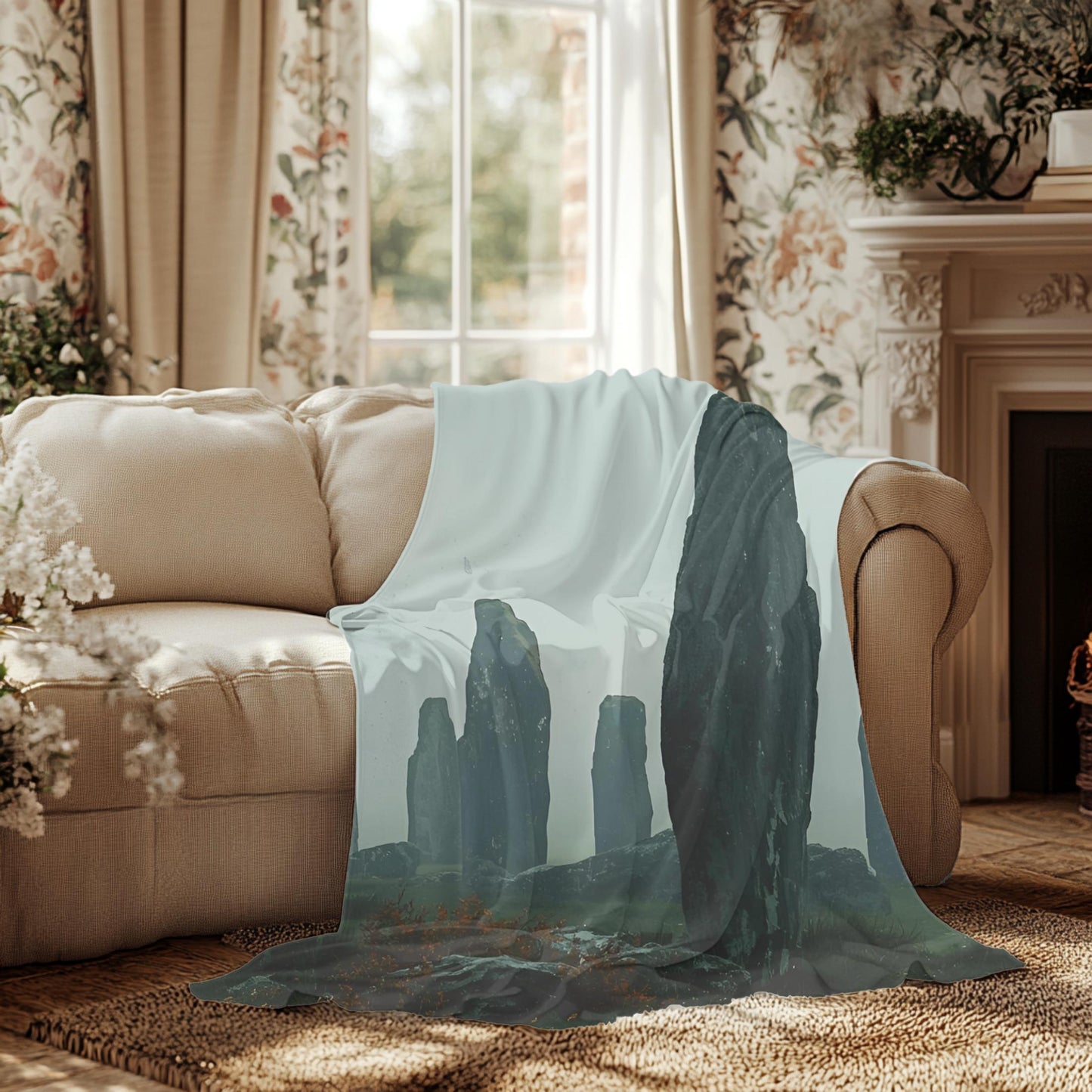 Craig Na Dun Inspired Velveteen Plush Blanket: Cozy Home Decor Throw