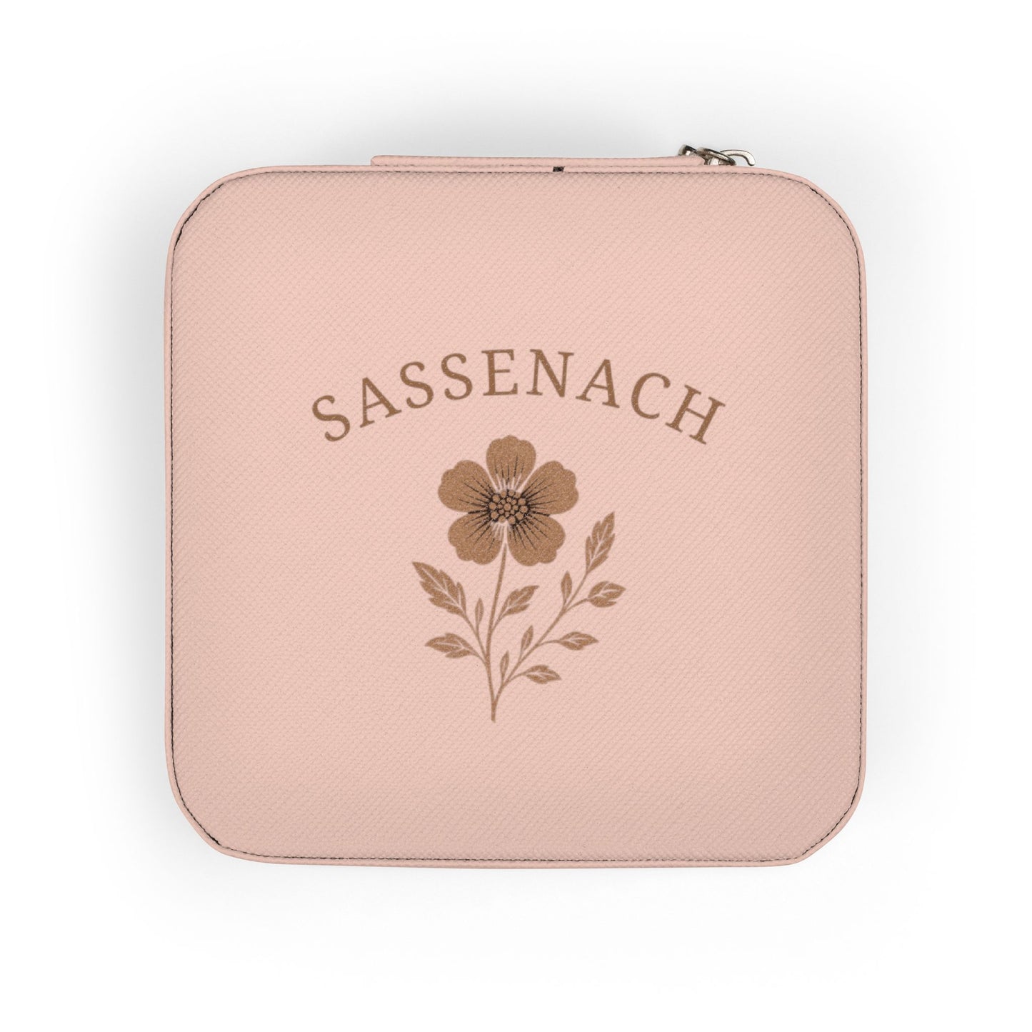 Floral Sassenach Travel Jewelry Case, Hand-Drawn Floral Jewelry Box, Outlander Style Gift