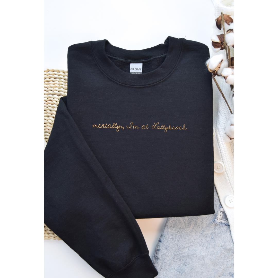 Embroidered Lallybroch Sweatshirt: Outlander Inspired Crewneck