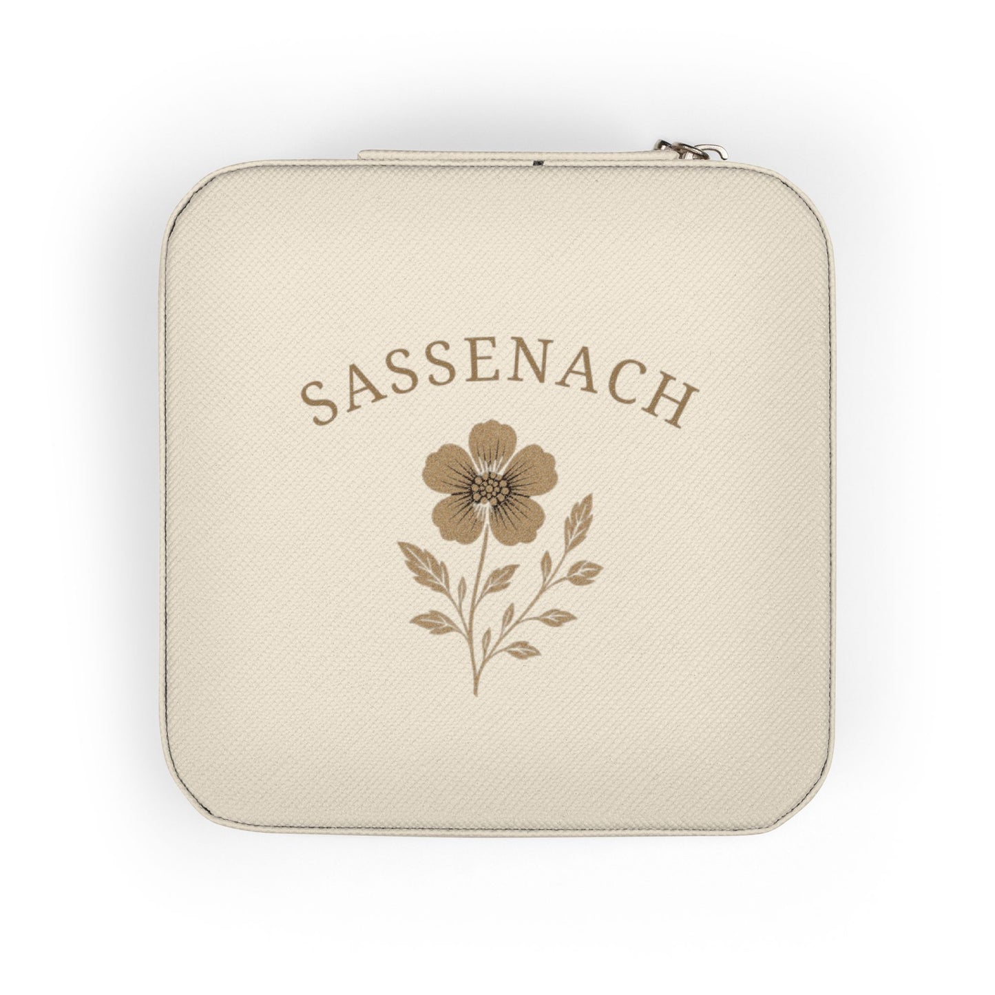 Floral Sassenach Travel Jewelry Case, Hand-Drawn Floral Jewelry Box, Outlander Style Gift