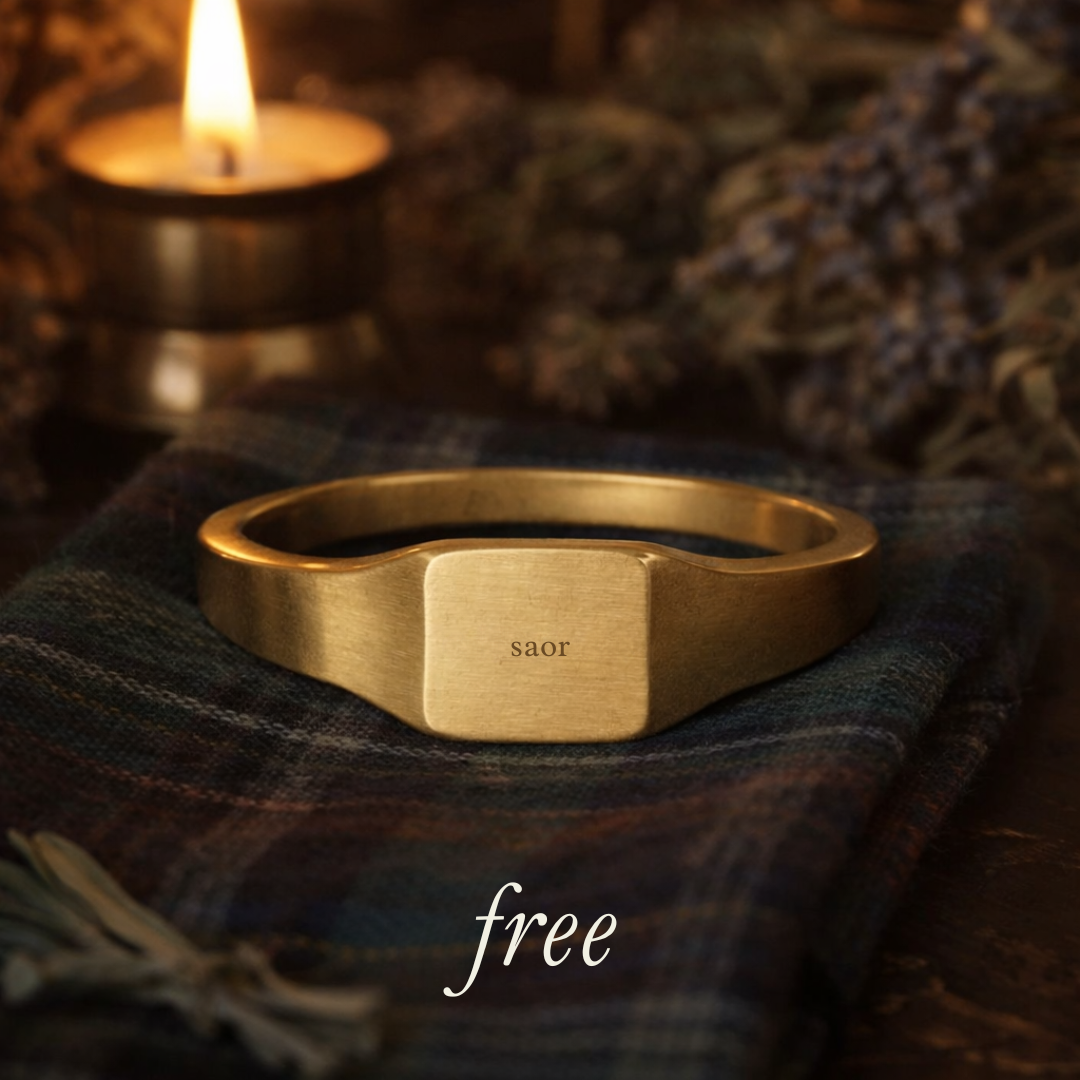 Personalized Signet Ring | Custom Engraved Outlander Inspired Jewelry | Scottish Gift