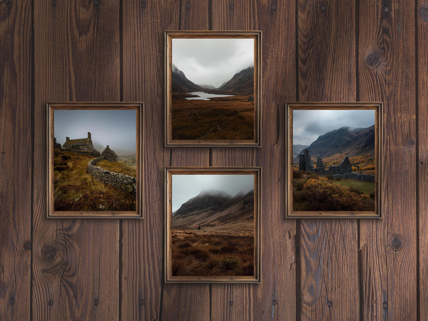 Scottish Highlands Art Print Set: Moody Fall Landscape (Digital Download)