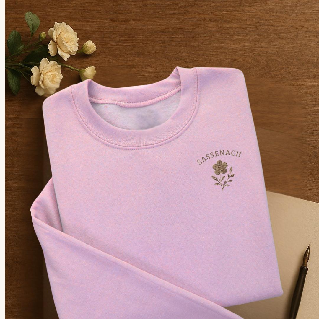 Embroidered Sassenach Sweatshirt | Outlander-Inspired Cozy Crewneck | Embroidered Outlander Jumper