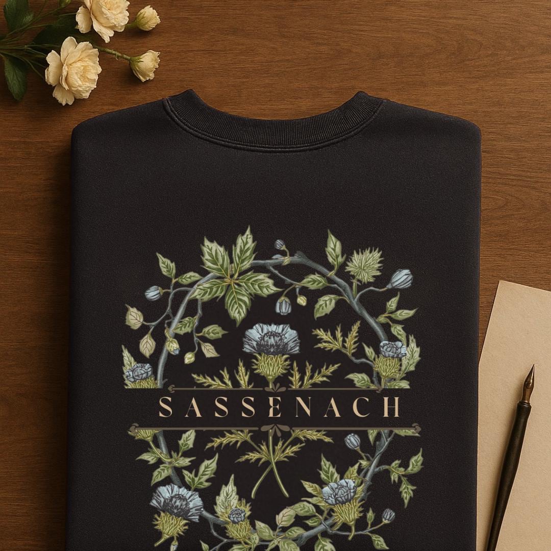 Outlander Sweatshirt | Sassenach Crewneck, Outlander Inspired | hand-painted flowers