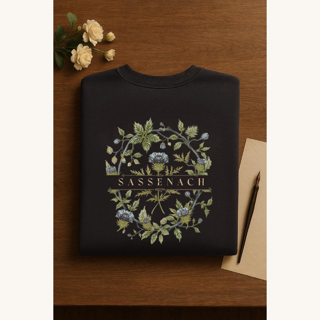 Outlander Sweatshirt | Sassenach Crewneck, Outlander Inspired | hand-painted flowers