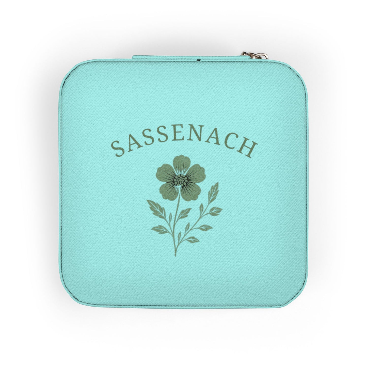 Floral Sassenach Travel Jewelry Case, Hand-Drawn Floral Jewelry Box, Outlander Style Gift