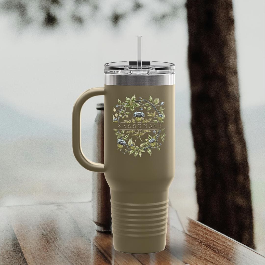 Sassenach Floral Insulated Tumbler, Scottish Highlands Mug, 40oz