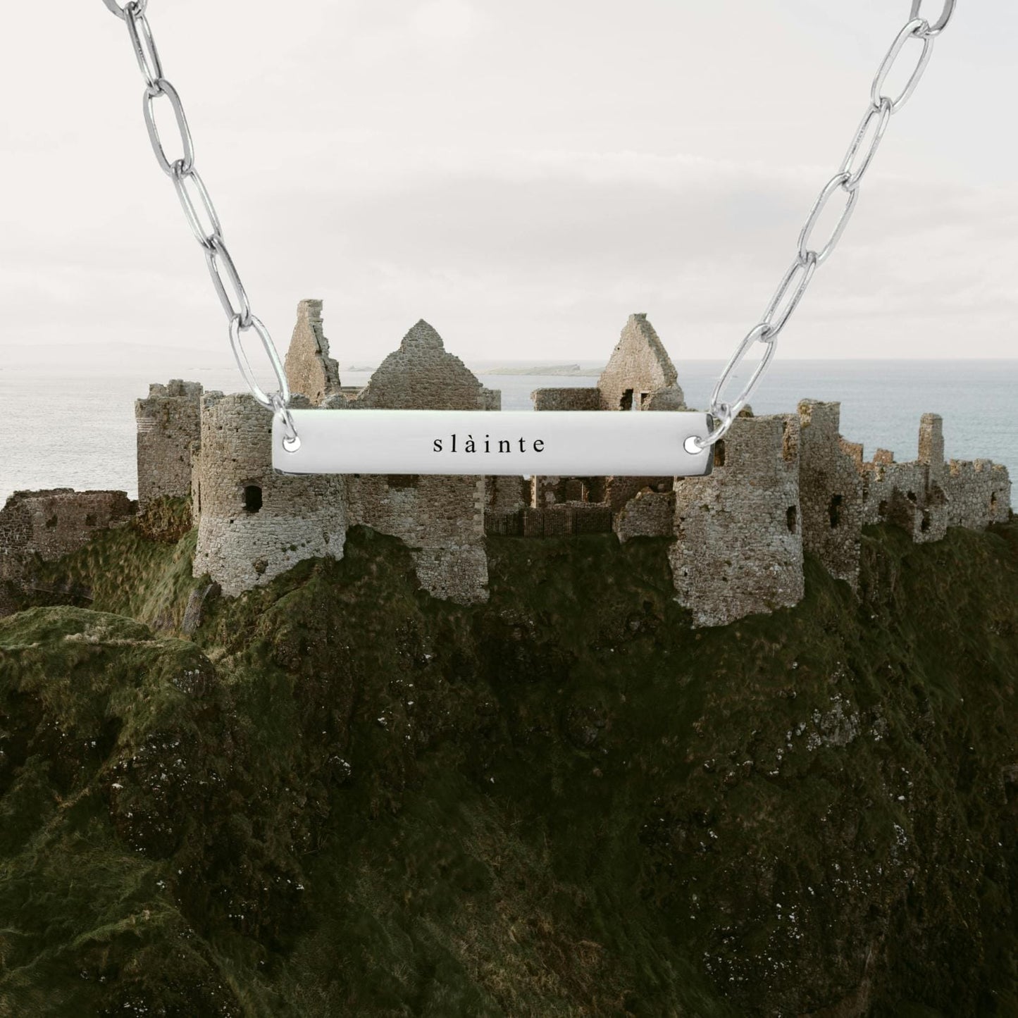 Slàinte Necklace | Paperclip Chain Pendant | Celtic & Outlander Inspired Gift