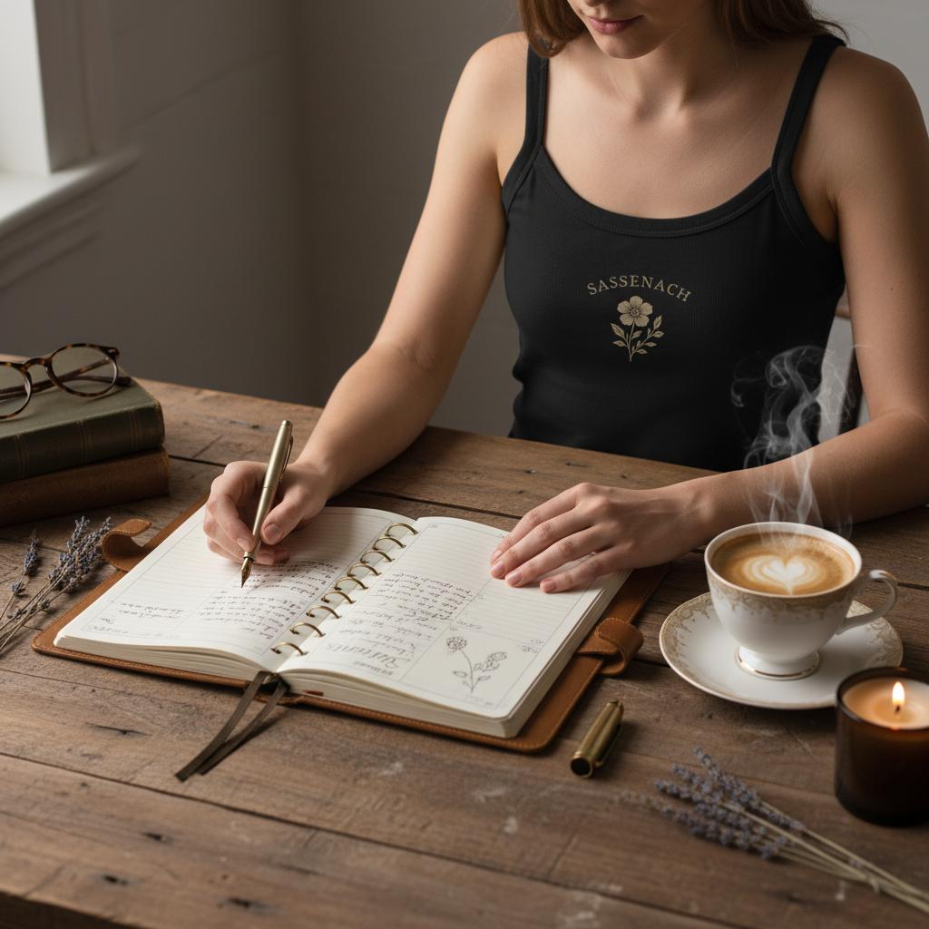 Embroidered Sassenach Ribbed Tank | Outlander Inspired