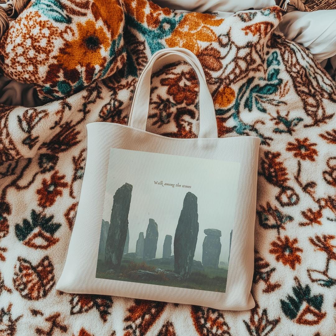 Craigh Na Dun Tote Bag: Outlander Fan Gift, Scottish Bookish Bag