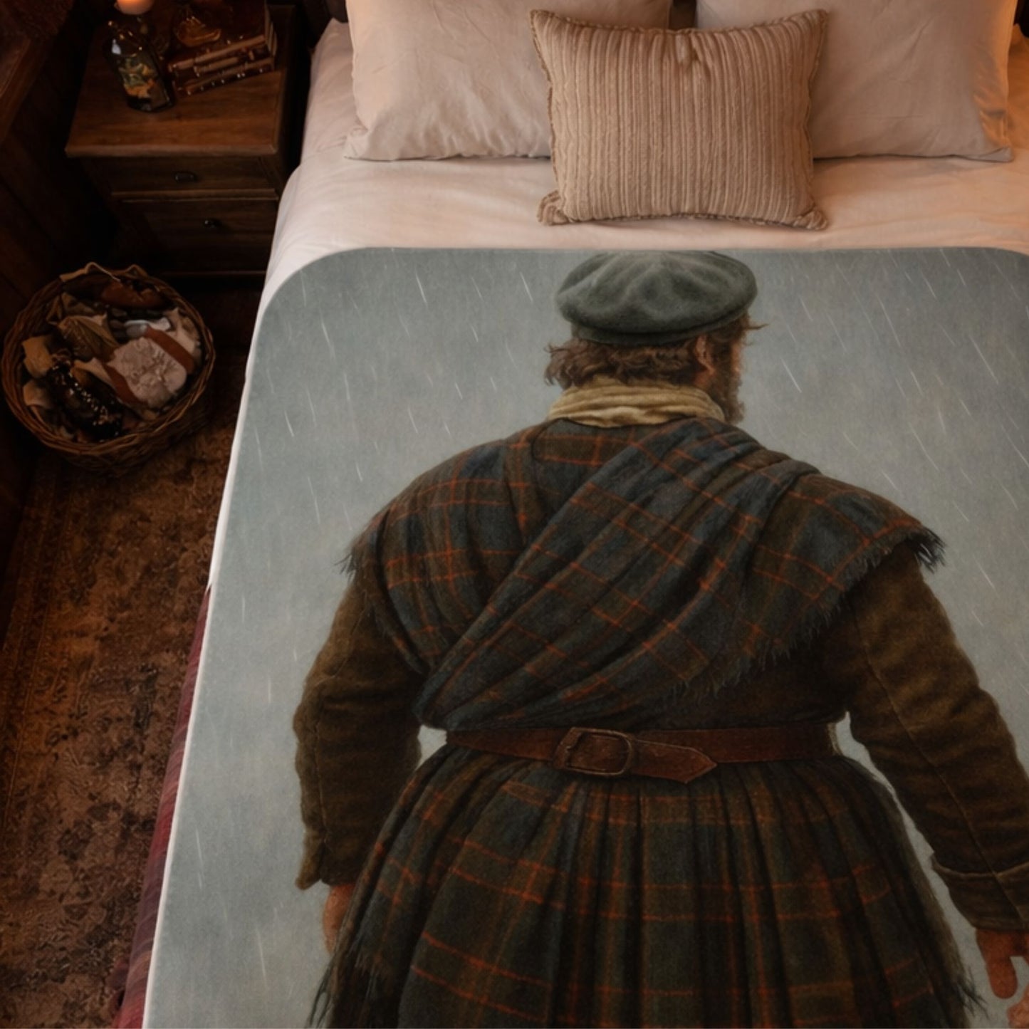 Outlander Highlander Tartan Blanket | Outlander Inspired Scottish Throw | Cozy Celtic Home Decor | Sassenach Gift