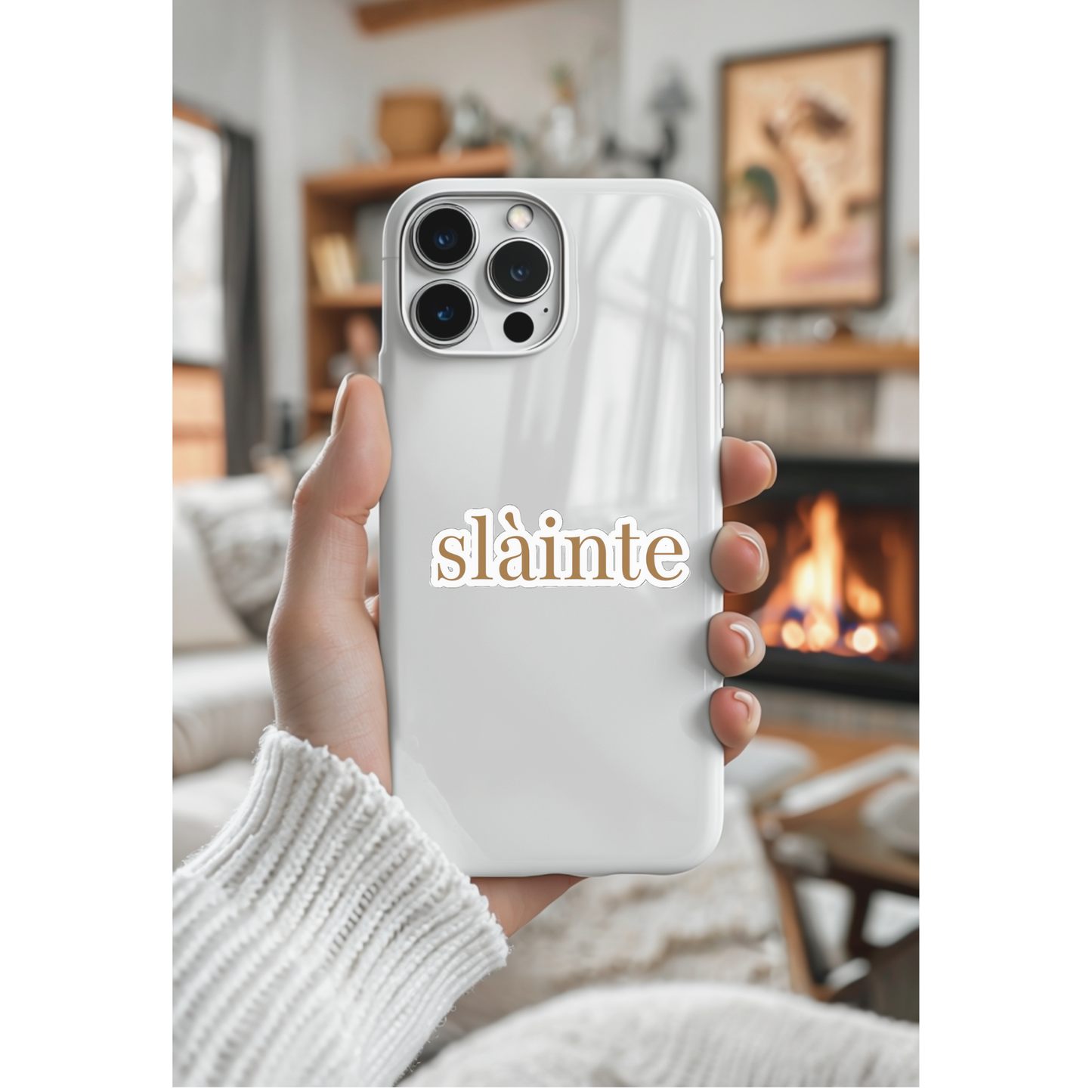 Sláinte Sticker | Gaelic Cheers Decal | Scottish Drinking Sticker | Outlander Inspired | Fun Vinyl Sticker | Laptop or Water Bottle