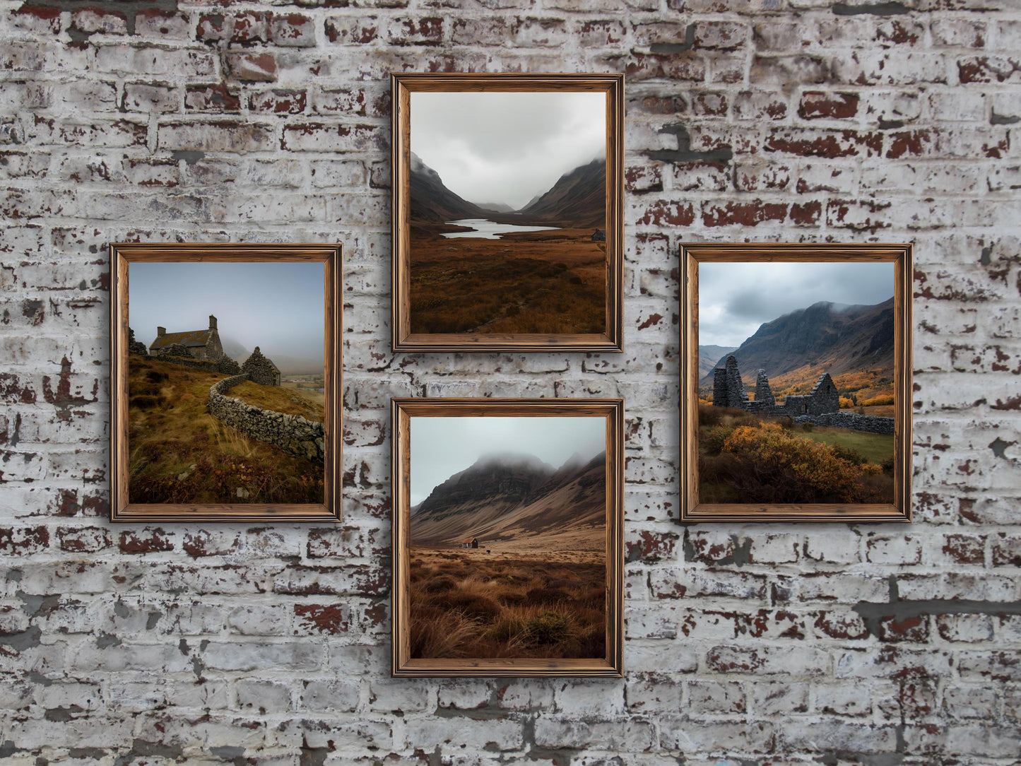 Scottish Highlands Art Print Set: Moody Fall Landscape (Digital Download)