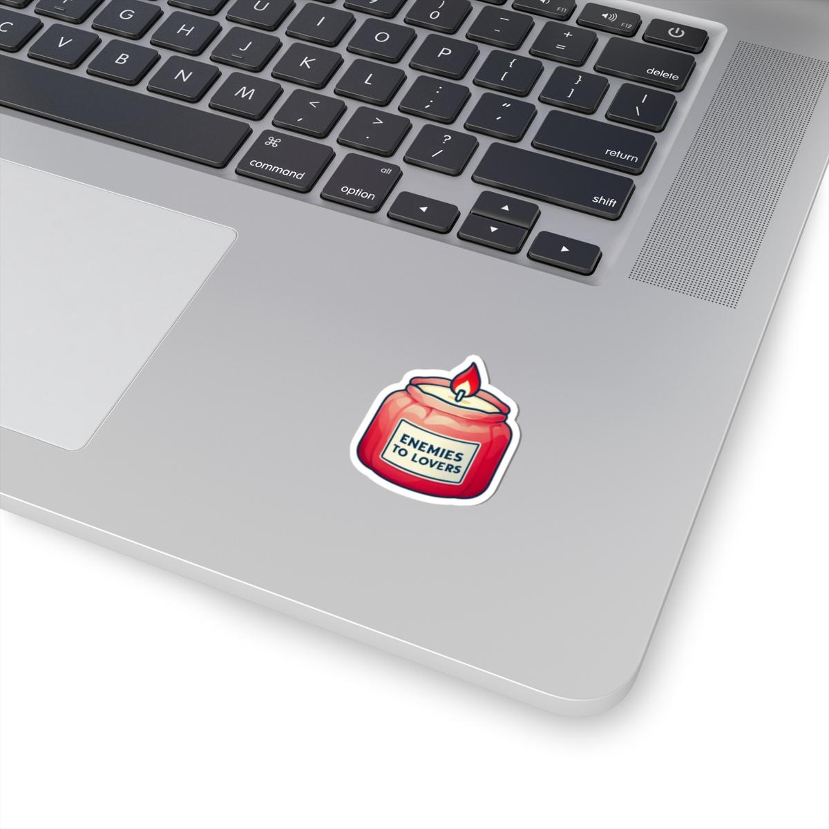 Enemies to Lovers Candle Sticker, Booktok Romance Trope Vinyl Decal