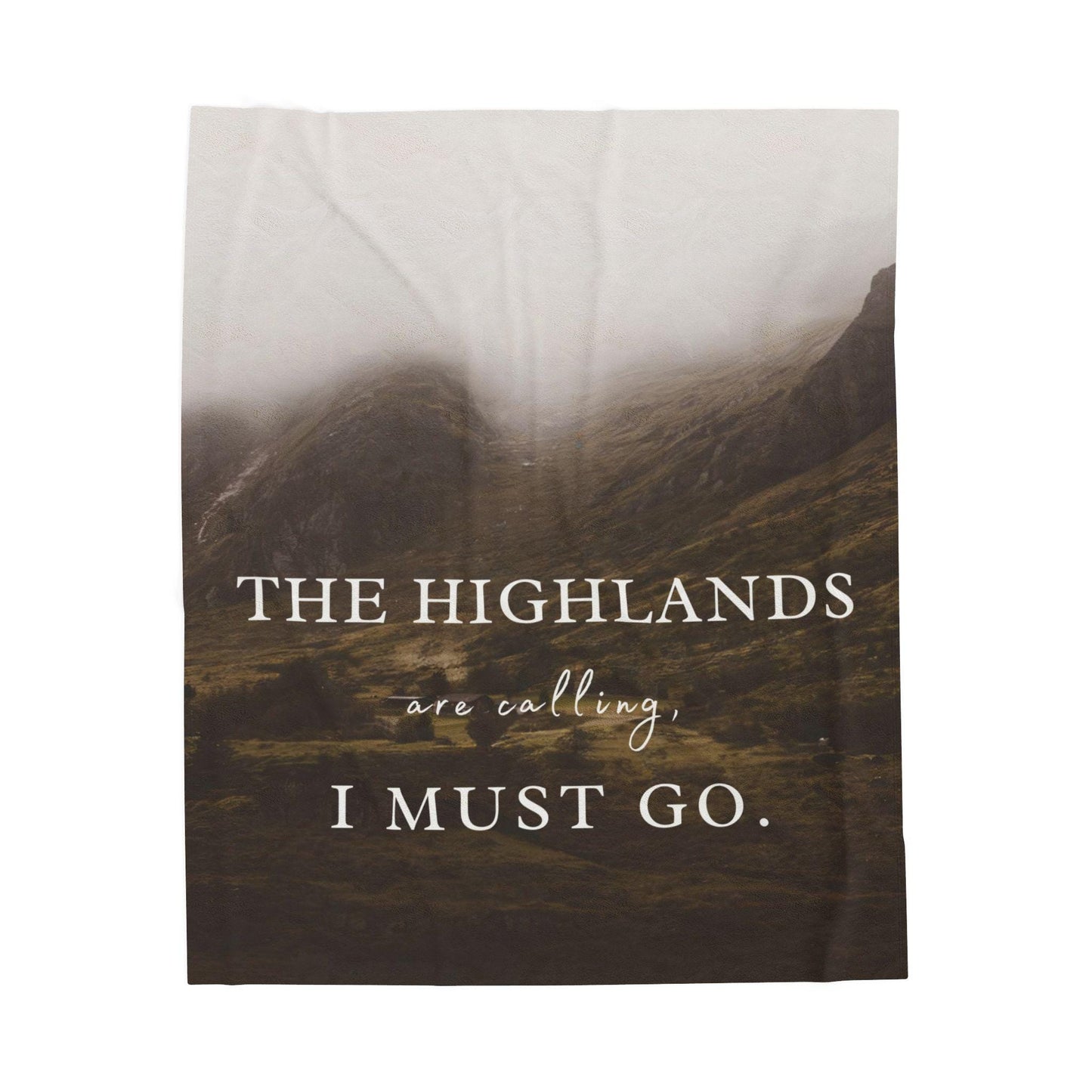 Highlands Inspired Velveteen Plush Blanket: Cozy Travel Throw