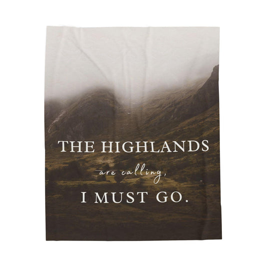 Highlands Inspired Velveteen Plush Blanket: Cozy Travel Throw