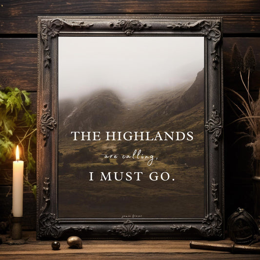 Outlander Inspired Art Print Set: Digital Download Artwork