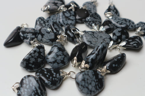 Snowflake Obsidian Single Pendant