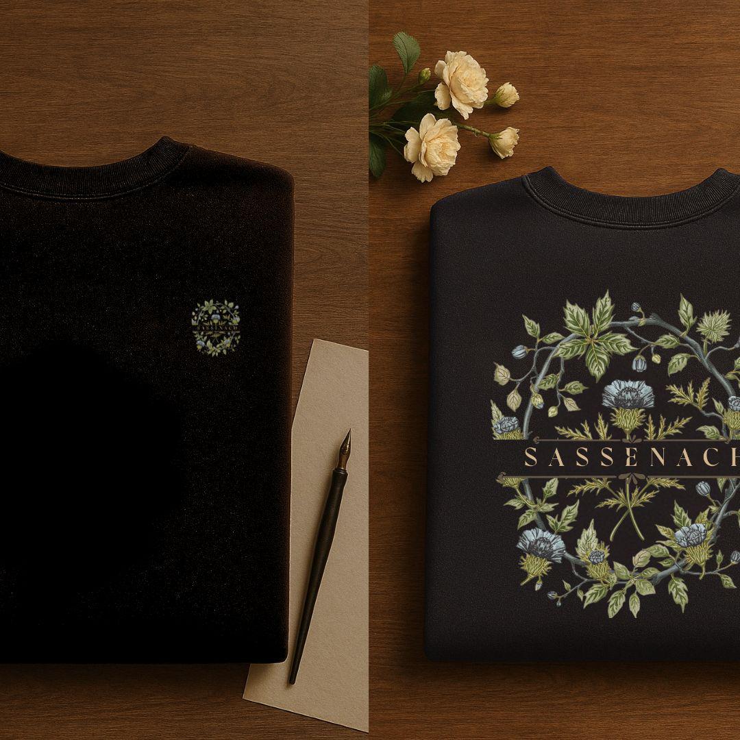 Outlander Sweatshirt | Sassenach Crewneck, Outlander Inspired | hand-painted flowers