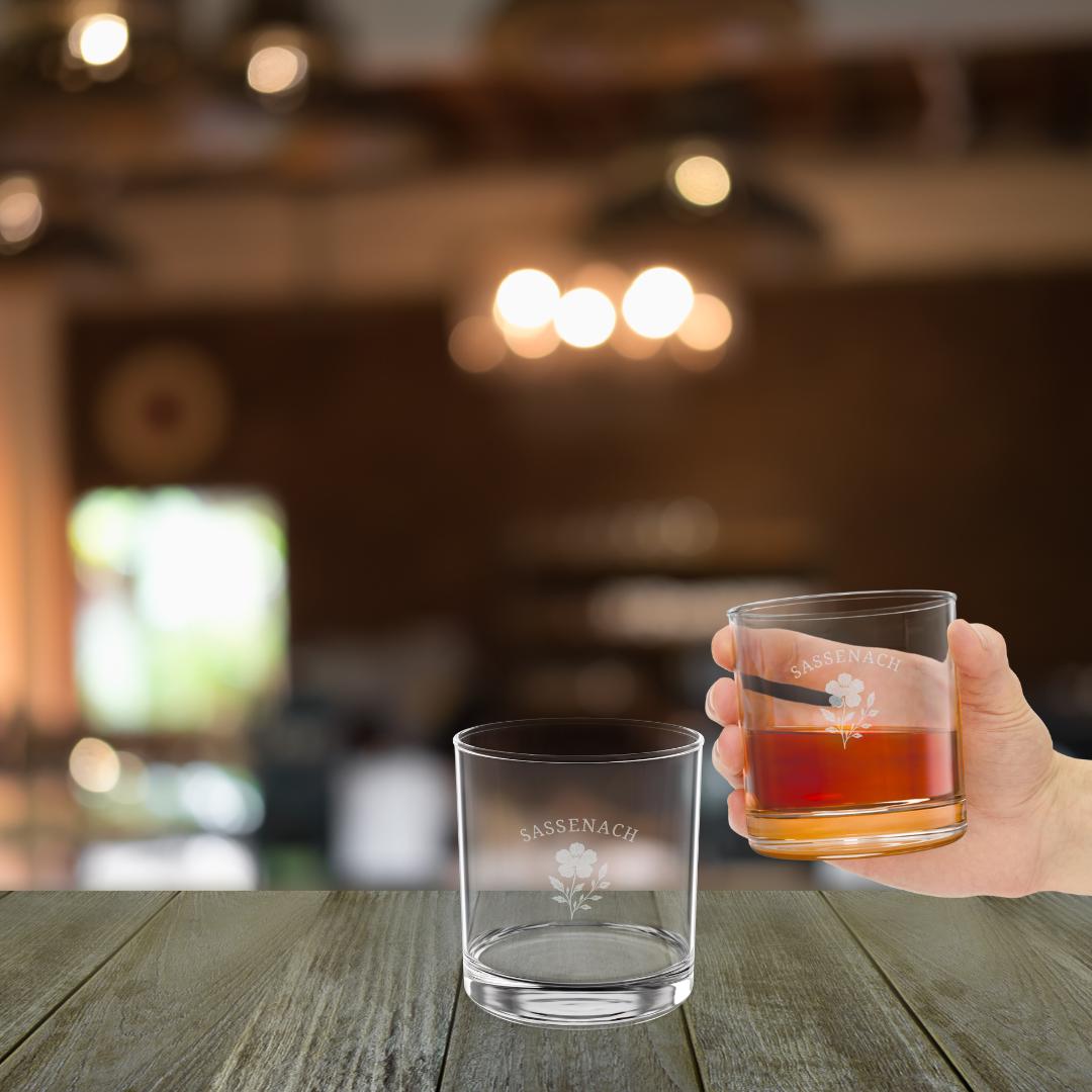 Engraved Sassenach Whiskey Glass