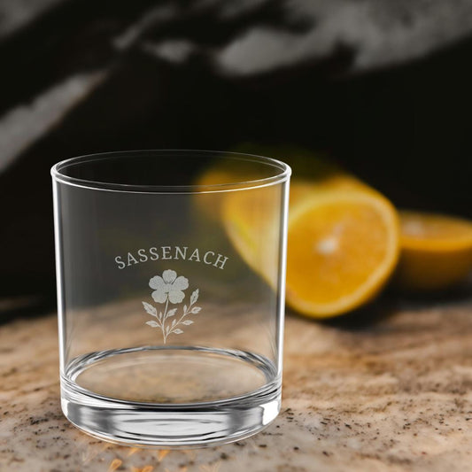 Engraved Sassenach Whiskey Glass