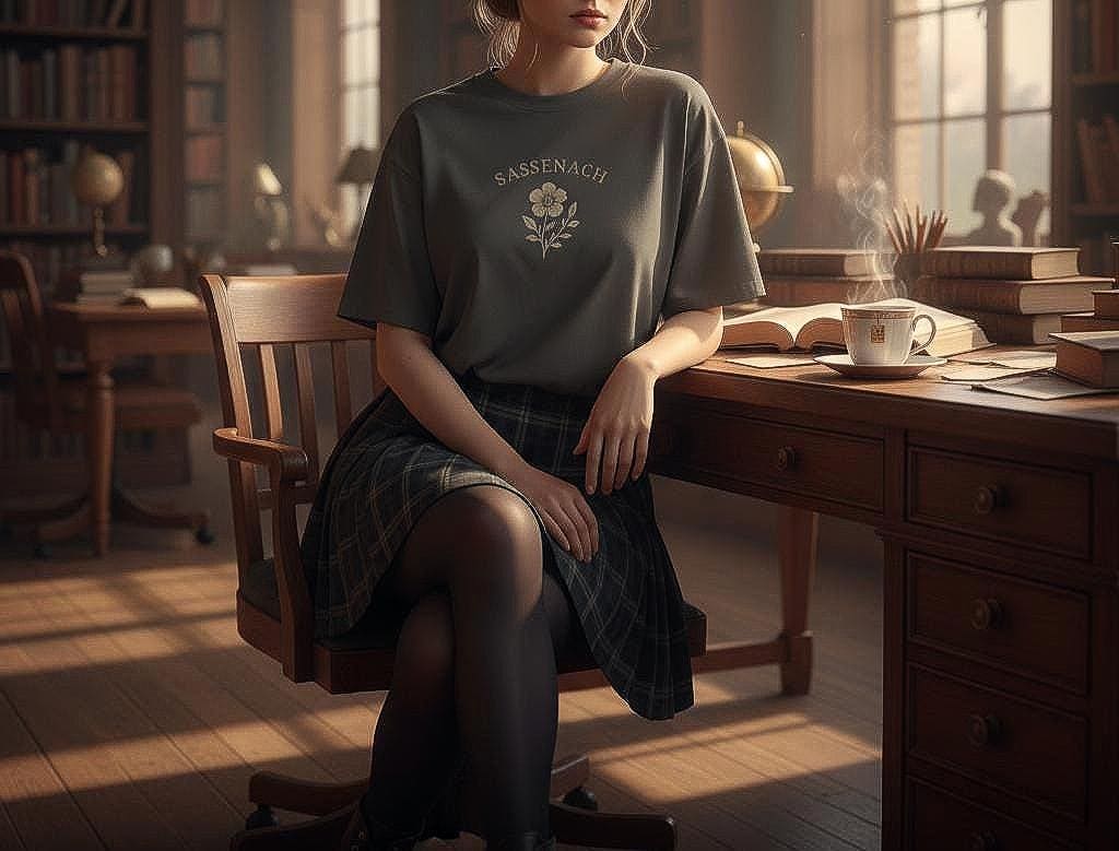 Sassenach Embroidered Crop Top: Outlander Inspired Comfort Colors Tee