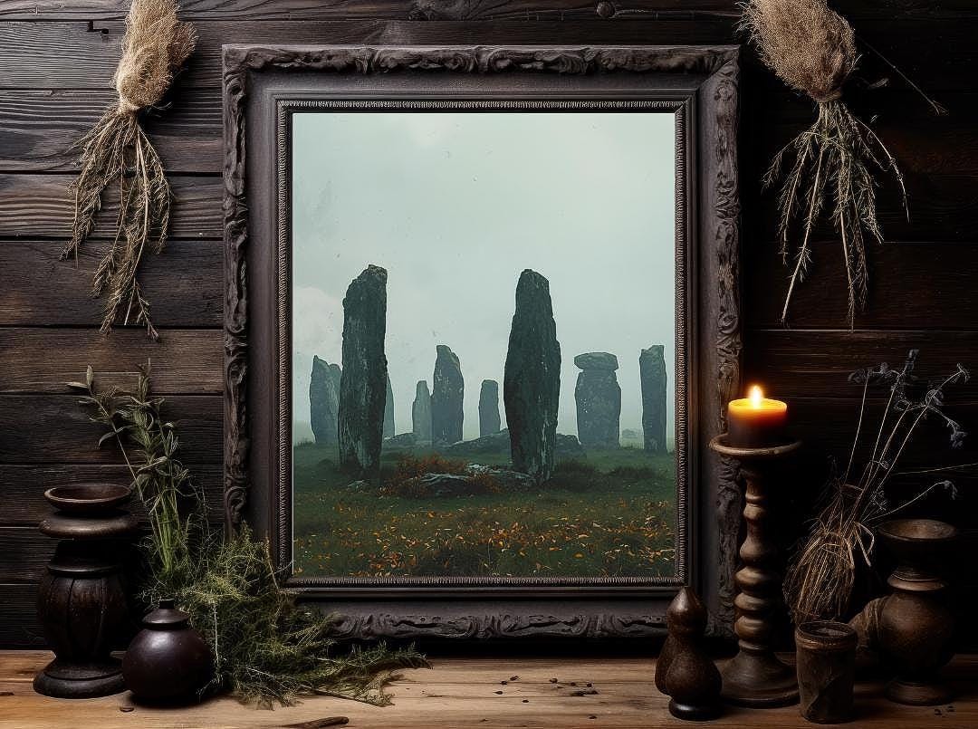 Craigh na Dun Printable Wall Art | Outlander Digital Download | Scottish Standing Stones Print | Mystical Highlands Decor | Outlander Gift