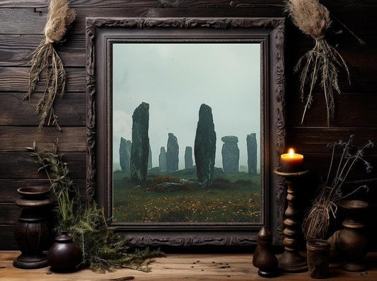 Craigh na Dun Printable Wall Art | Outlander Digital Download | Scottish Standing Stones Print | Mystical Highlands Decor | Outlander Gift