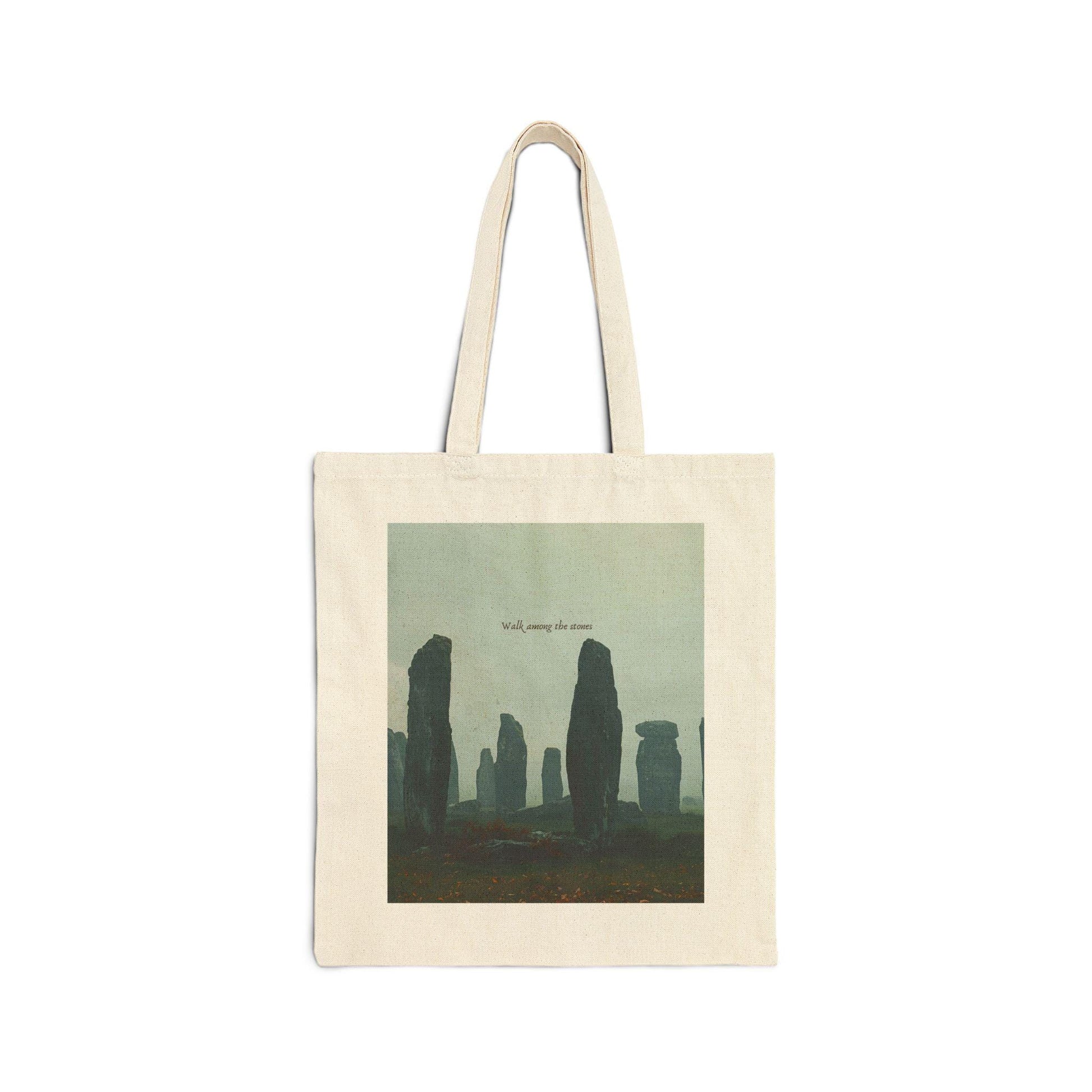 Cotton Canvas Tote Bag - Standing Stone Outlander Fans Craigh Na Dun Perfect Tote, Scottish TV Show Bag, Novelty Bookish Bag, Historical