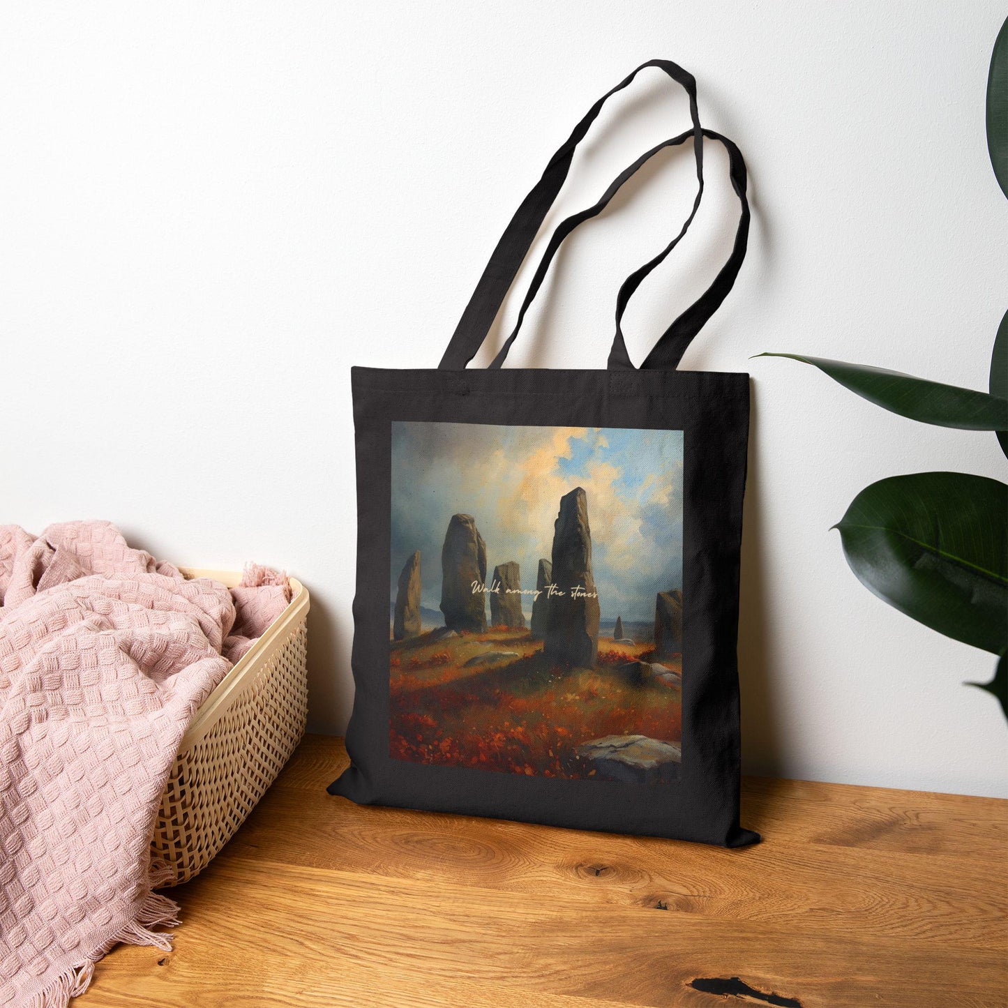 Craigh Na Dun Tote, Cotton Canvas Tote Bag, Outlander Inspired Tote, Fall Winter Tote, Book Lover Gift, Eco-Friendly Bag, Shopping Bag, Gift