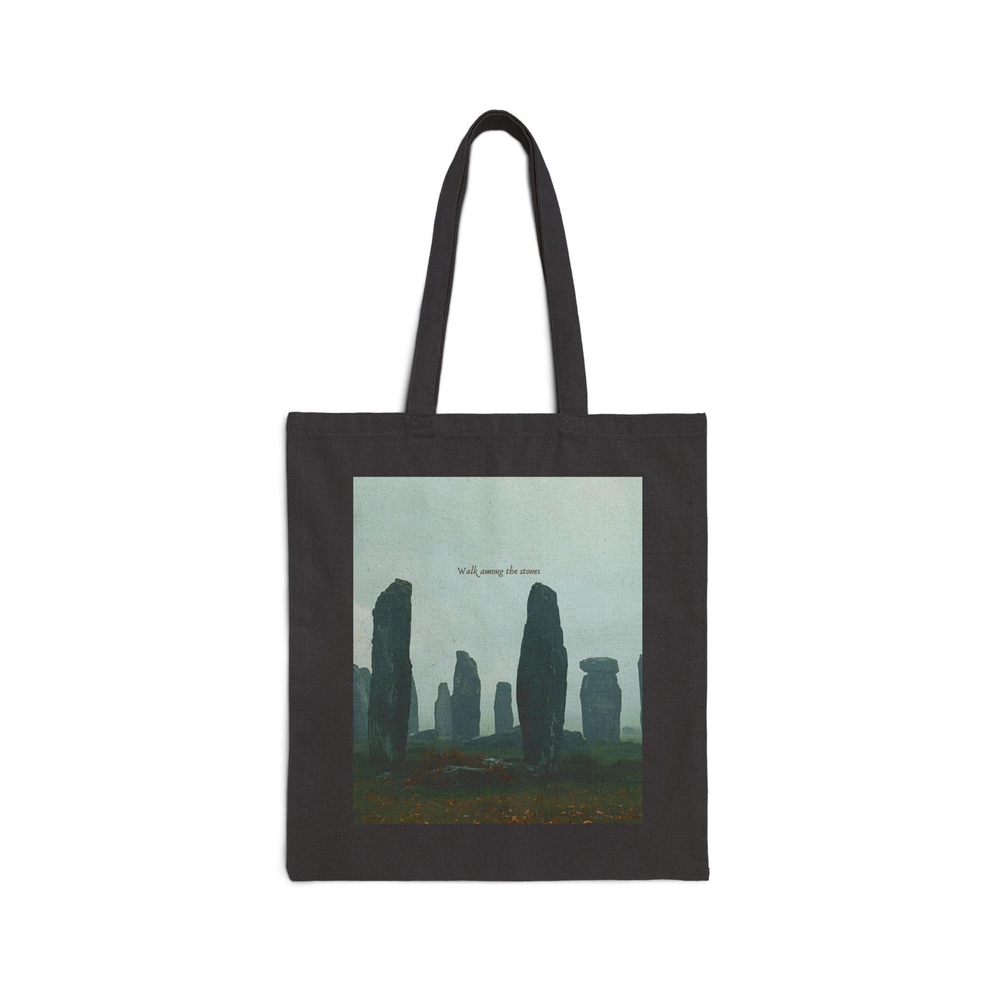 Cotton Canvas Tote Bag - Standing Stone Outlander Fans Craigh Na Dun Perfect Tote, Scottish TV Show Bag, Novelty Bookish Bag, Historical