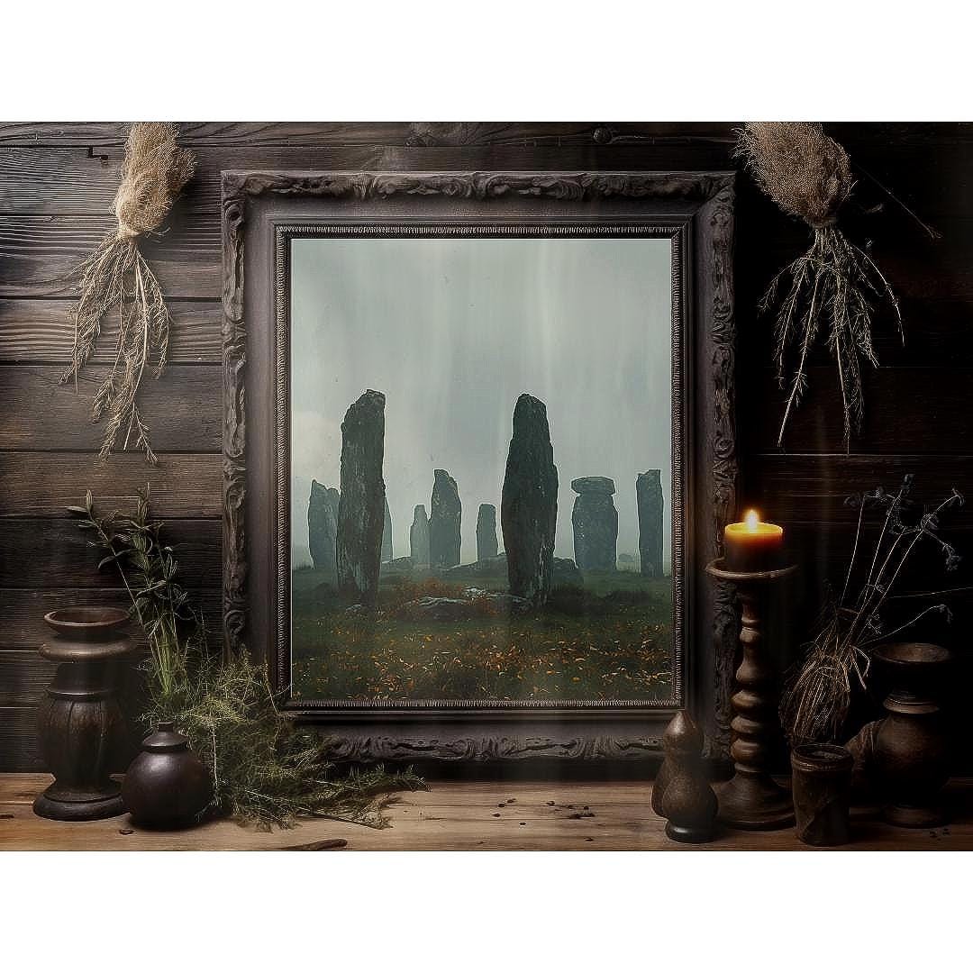 Craigh na Dun Printable Wall Art | Outlander Digital Download | Scottish Standing Stones Print | Mystical Highlands Decor | Outlander Gift