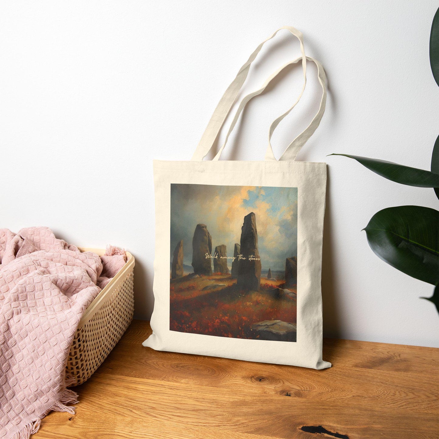 Craigh Na Dun Tote, Cotton Canvas Tote Bag, Outlander Inspired Tote, Fall Winter Tote, Book Lover Gift, Eco-Friendly Bag, Shopping Bag, Gift