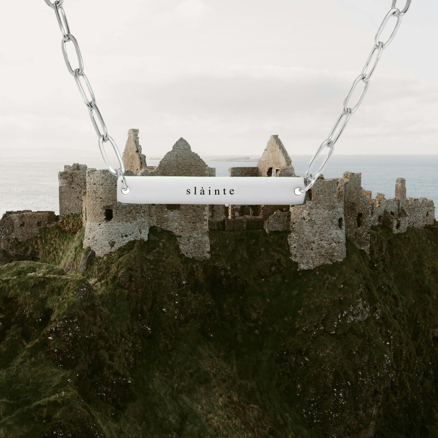 Slàinte Necklace | Paperclip Chain Pendant | Celtic & Outlander Inspired Gift